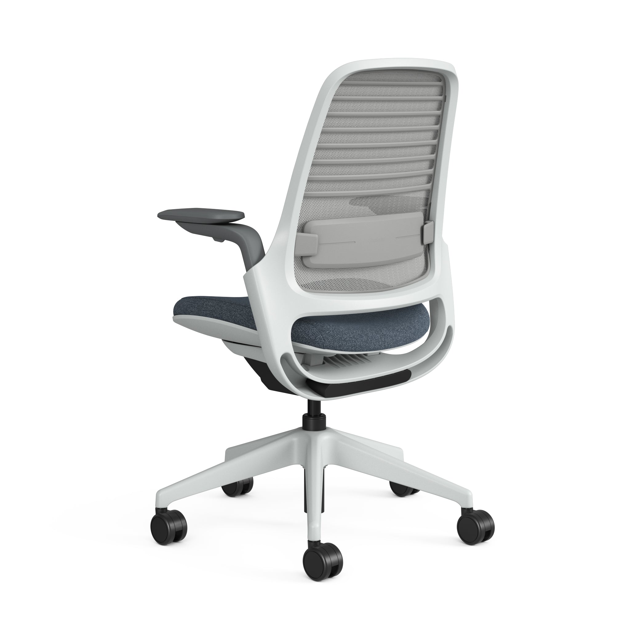 Meshback 3D Microknit Nickel; Seat fabric Medley Blue; Frame Seagull