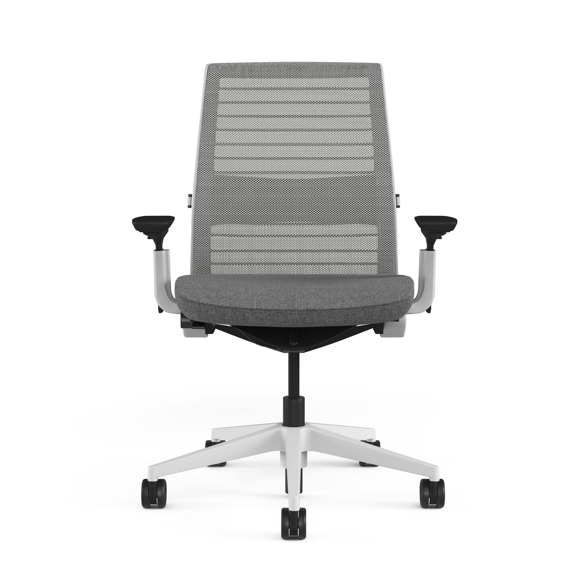 Mesh back 3D Knit Nickel; Seat fabric Otto Ash; Frame Seagull