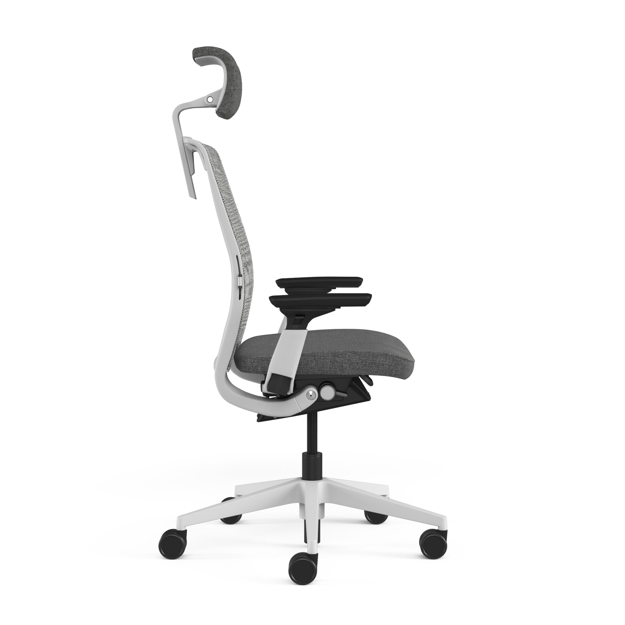 Mesh back 3D Knit Nickel; Seat fabric Otto Ash; Frame Seagull