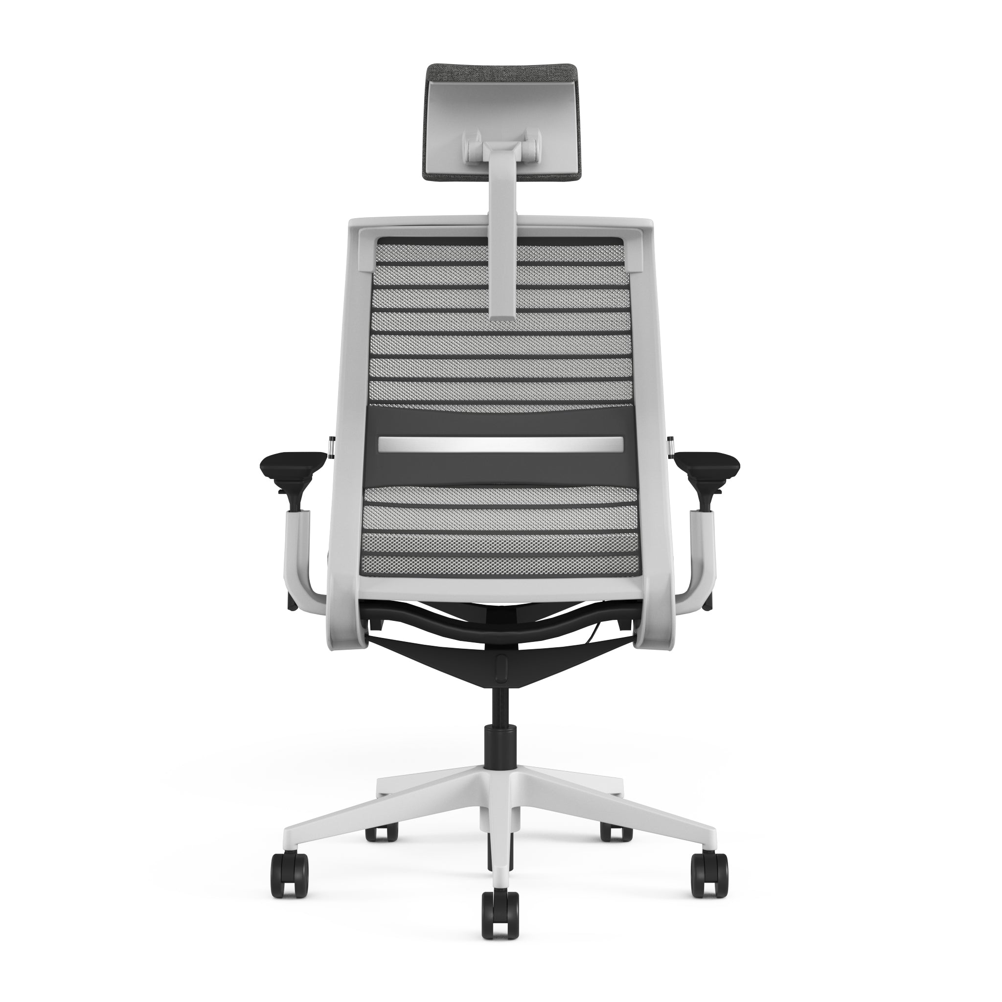 Mesh back 3D Knit Nickel; Seat fabric Otto Ash; Frame Seagull