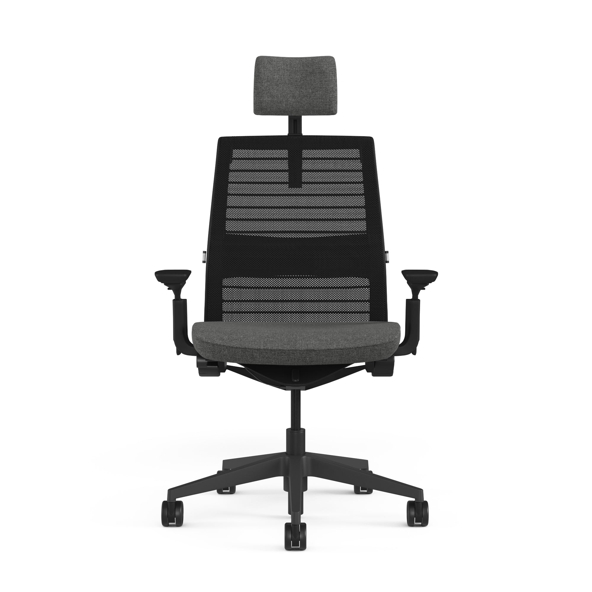 Mesh back 3D Knit Black; Seat fabric Otto Charcoal; Frame Black