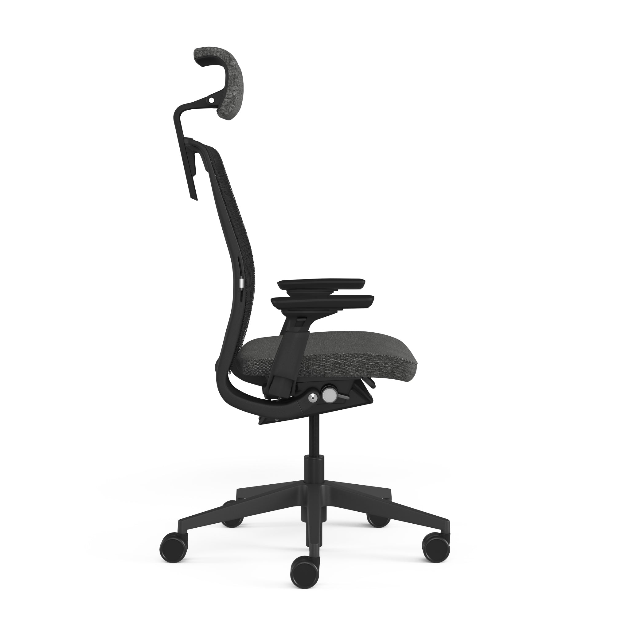 Mesh back 3D Knit Black; Seat fabric Otto Charcoal; Frame Black