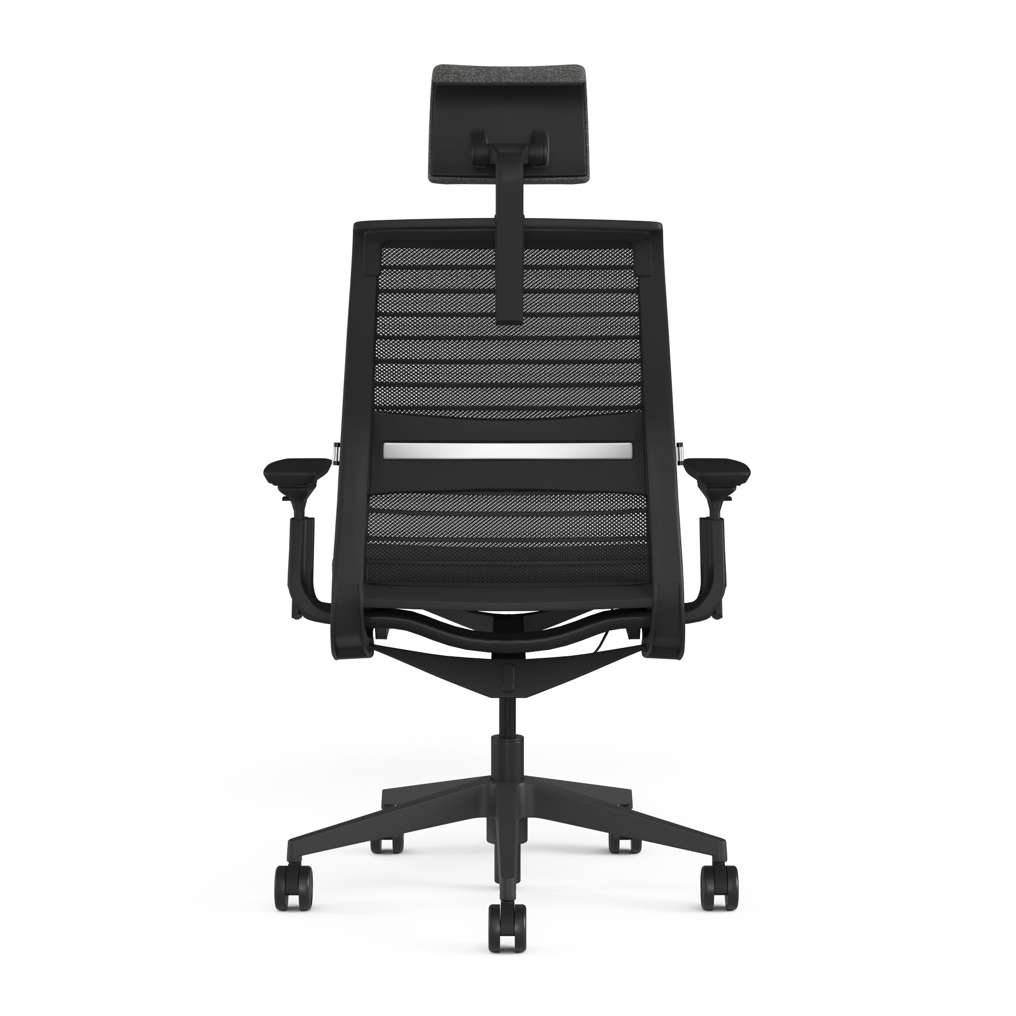 Mesh back 3D Knit Black; Seat fabric Otto Charcoal; Frame Black