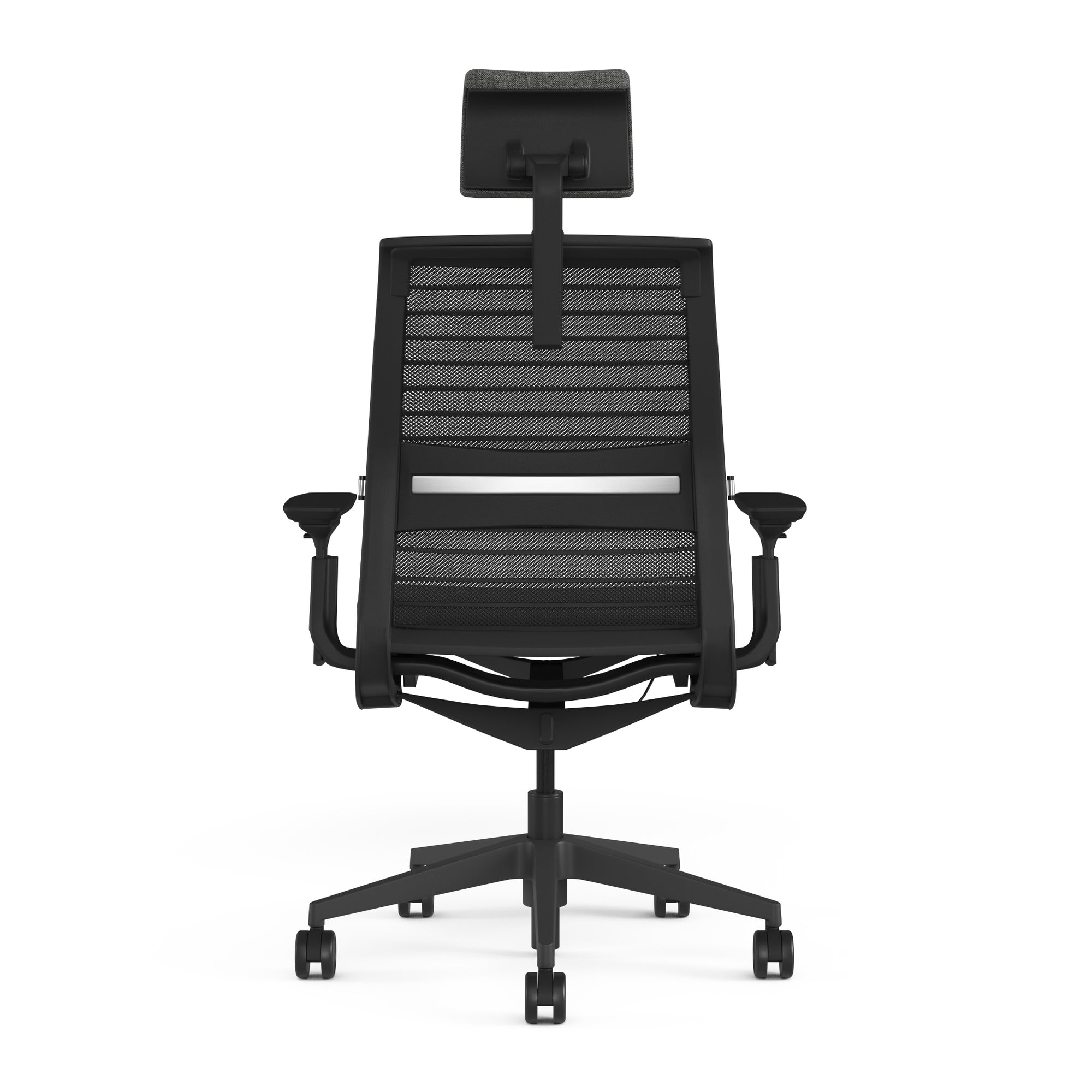 Mesh back 3D Knit Black; Seat fabric Otto Charcoal; Frame Black