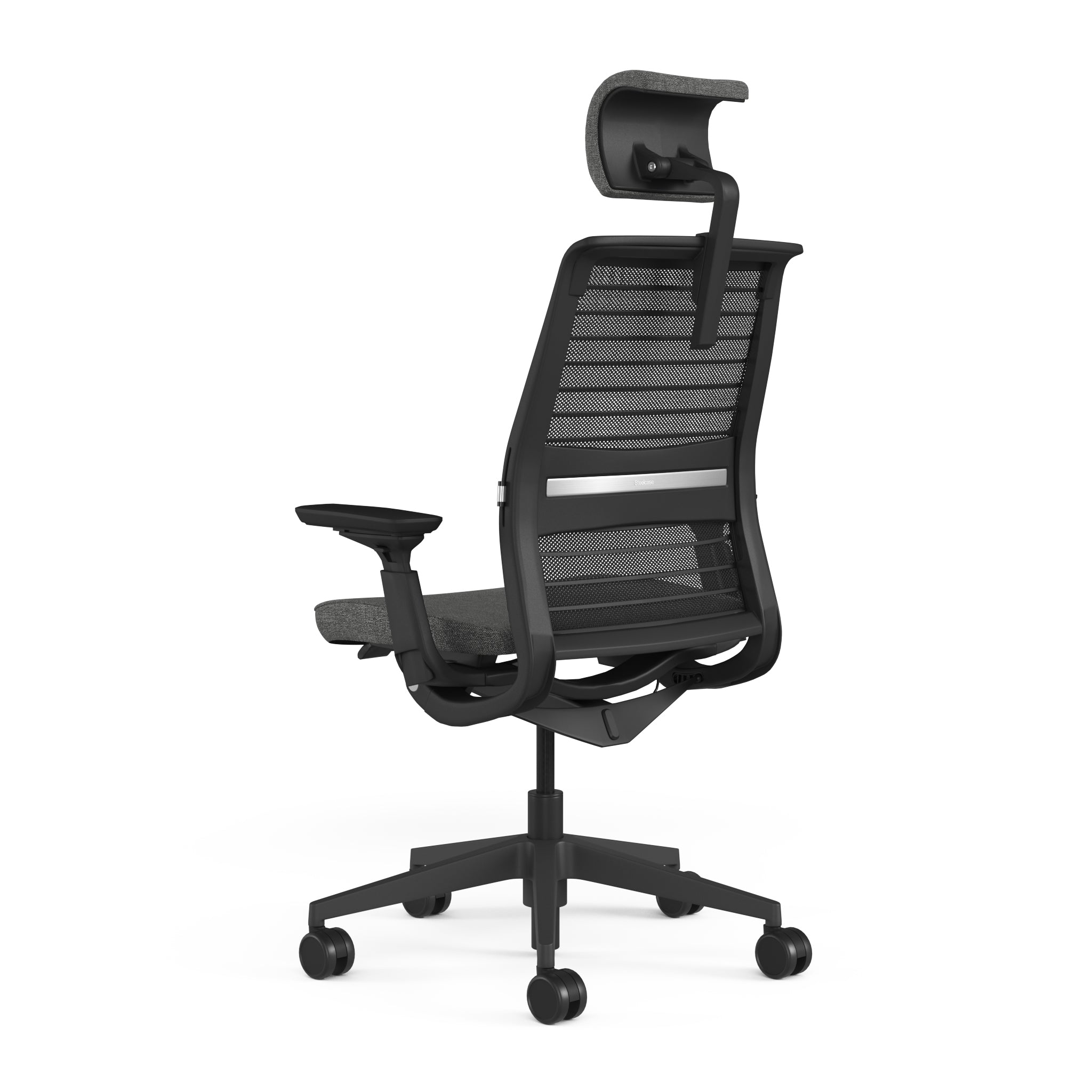 Mesh back 3D Knit Black; Seat fabric Otto Charcoal; Frame Black