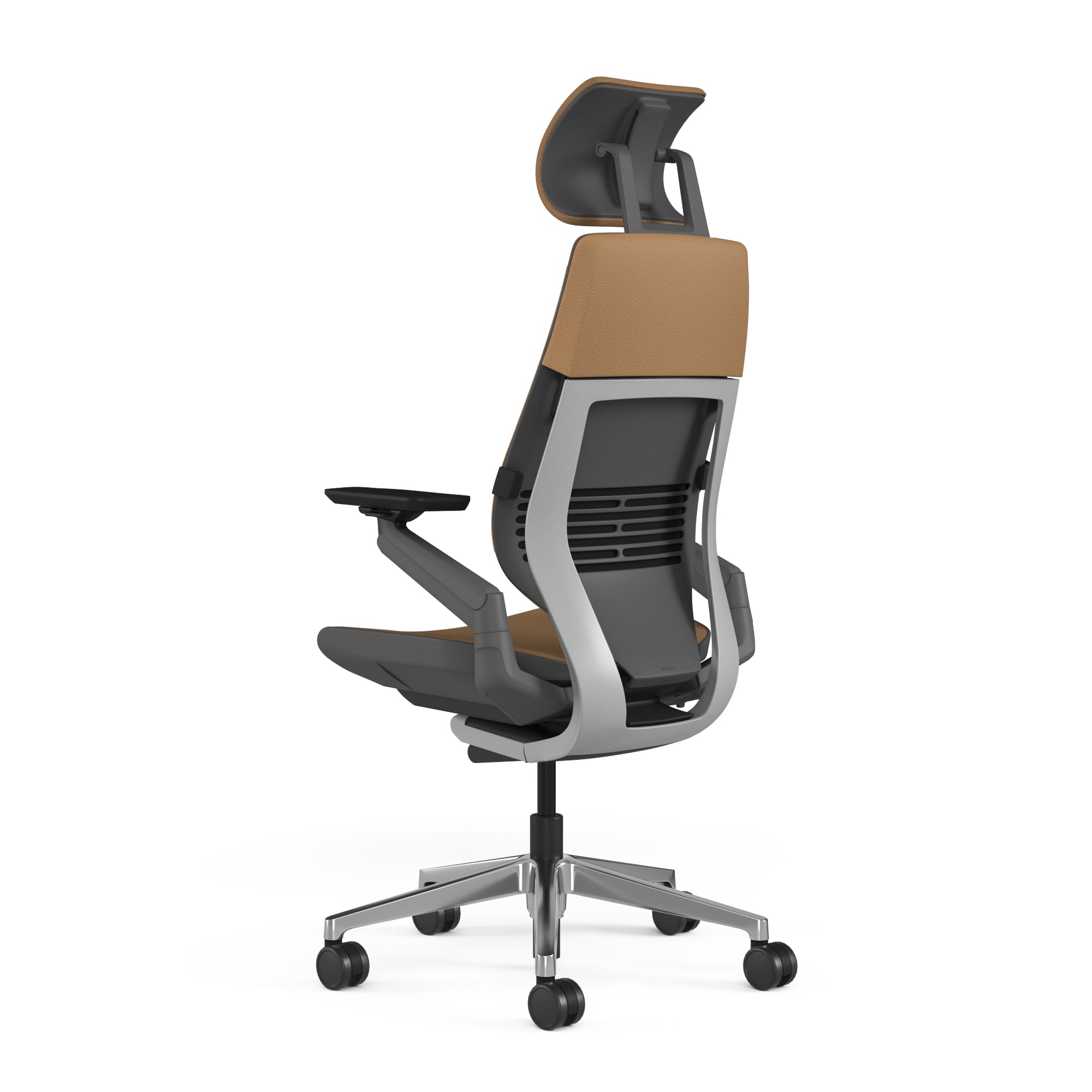 Mocha Montana Leather w/Polished Aluminum Base