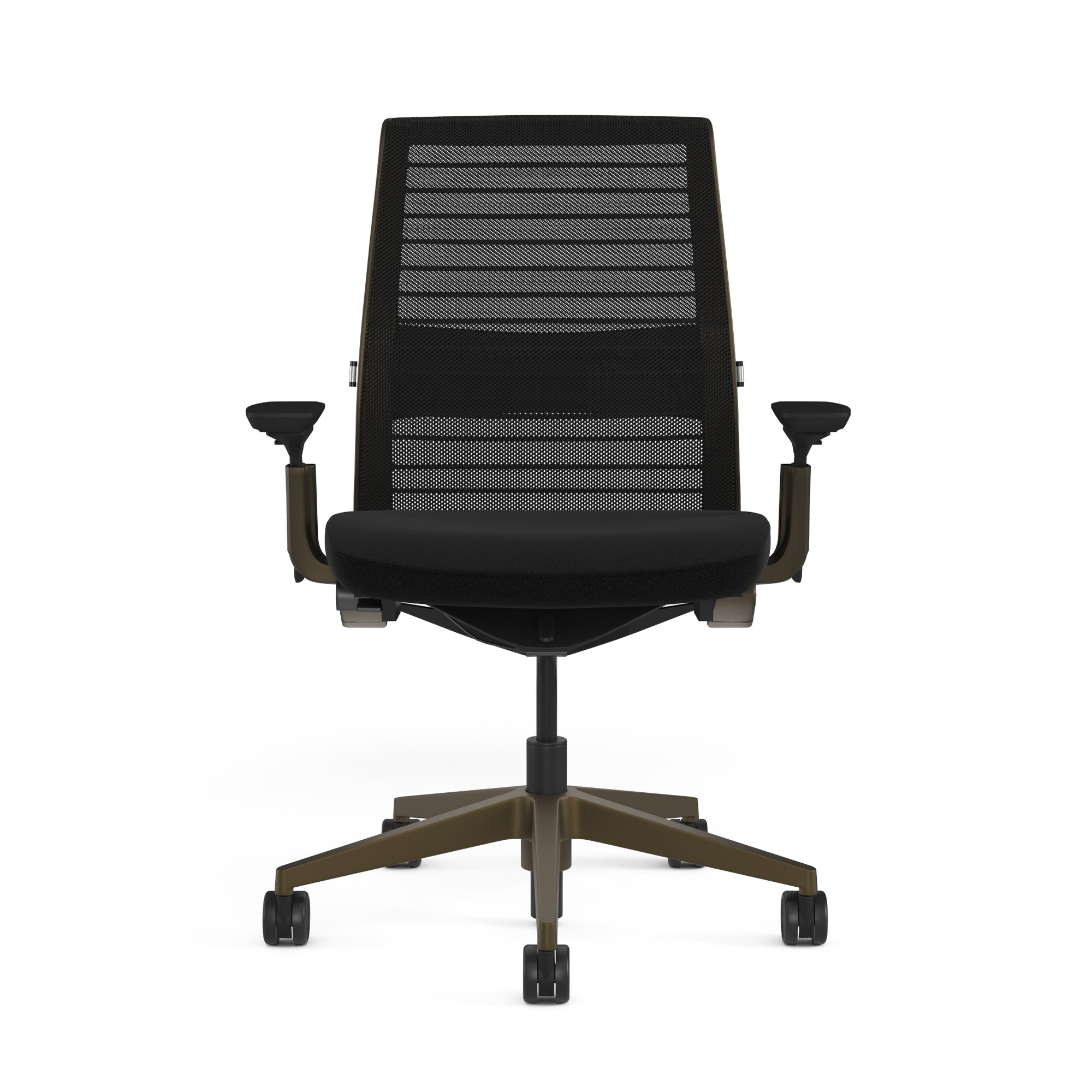 Mesh back 3D Knit Black; Seat fabric Ebony; Frame Burnished Bronze