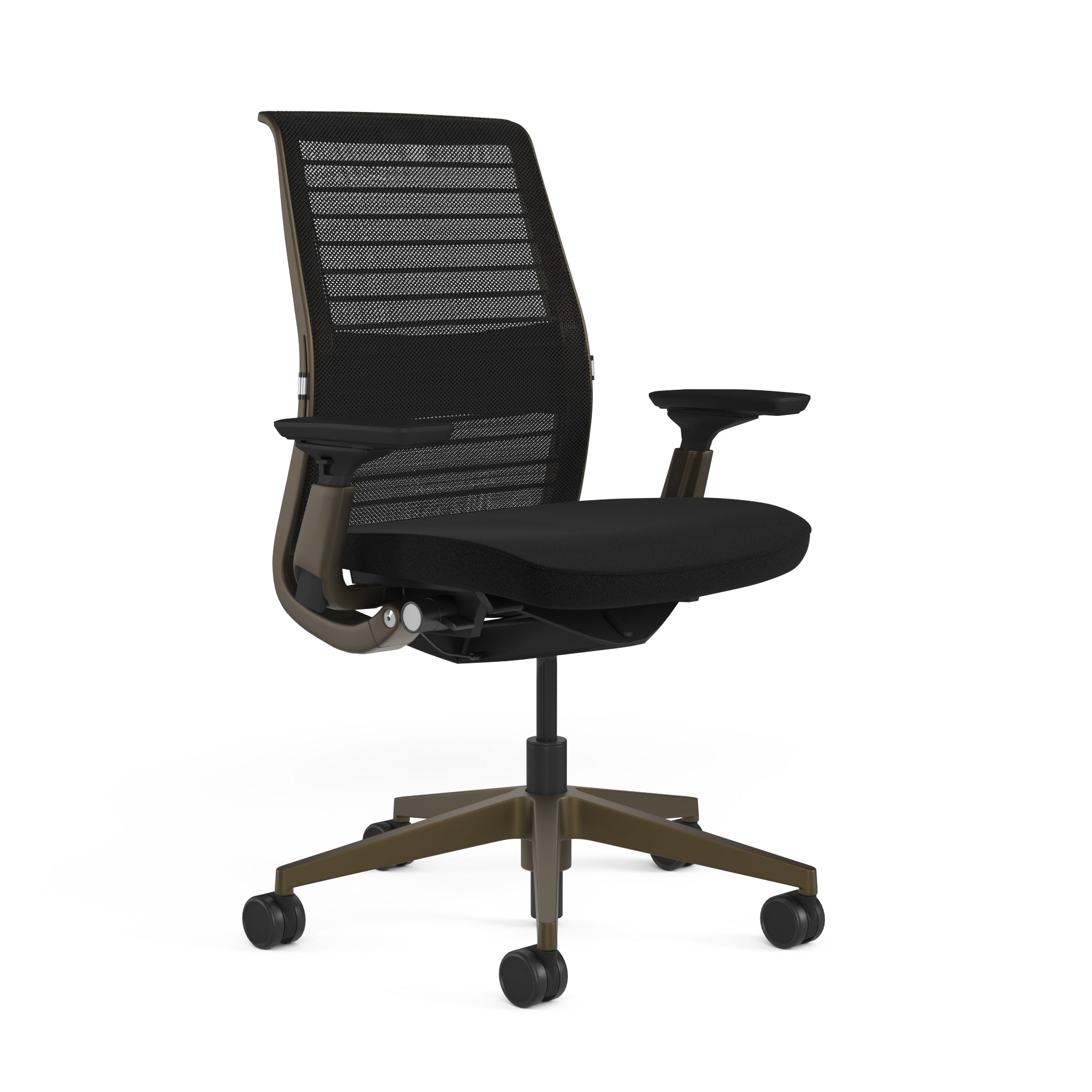 Mesh back 3D Knit Black; Seat fabric Ebony; Frame Burnished Bronze