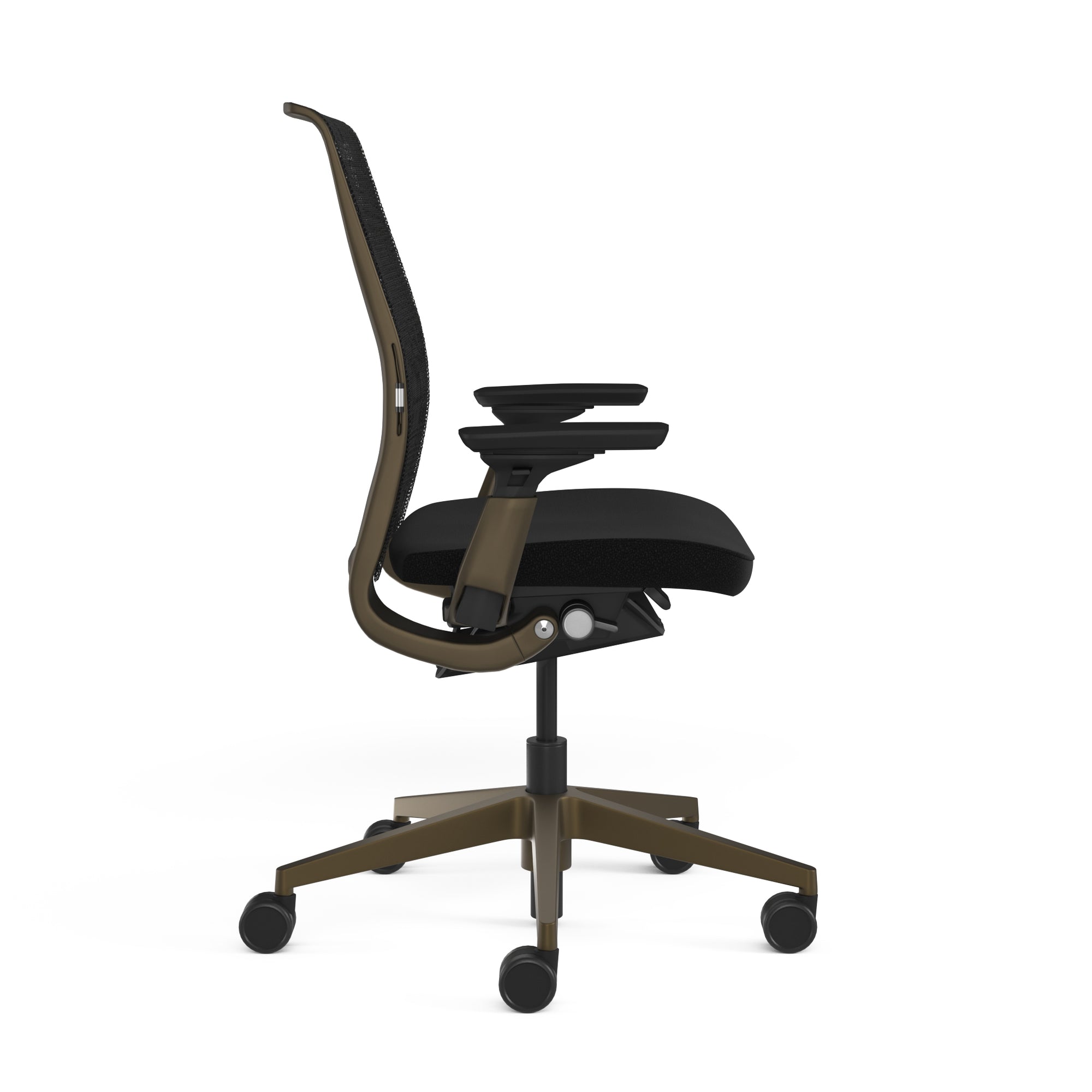 Mesh back 3D Knit Black; Seat fabric Ebony; Frame Burnished Bronze