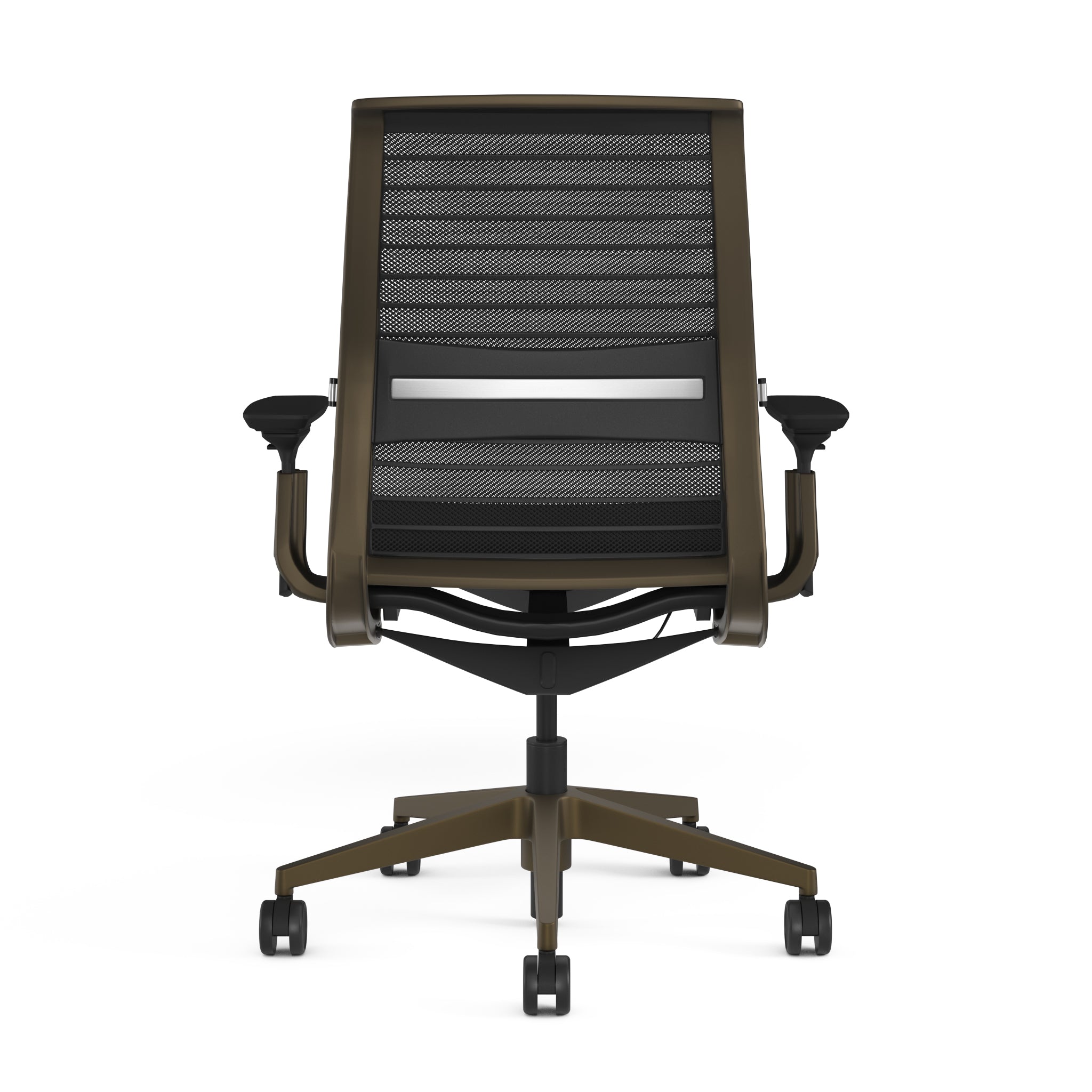 Mesh back 3D Knit Black; Seat fabric Ebony; Frame Burnished Bronze