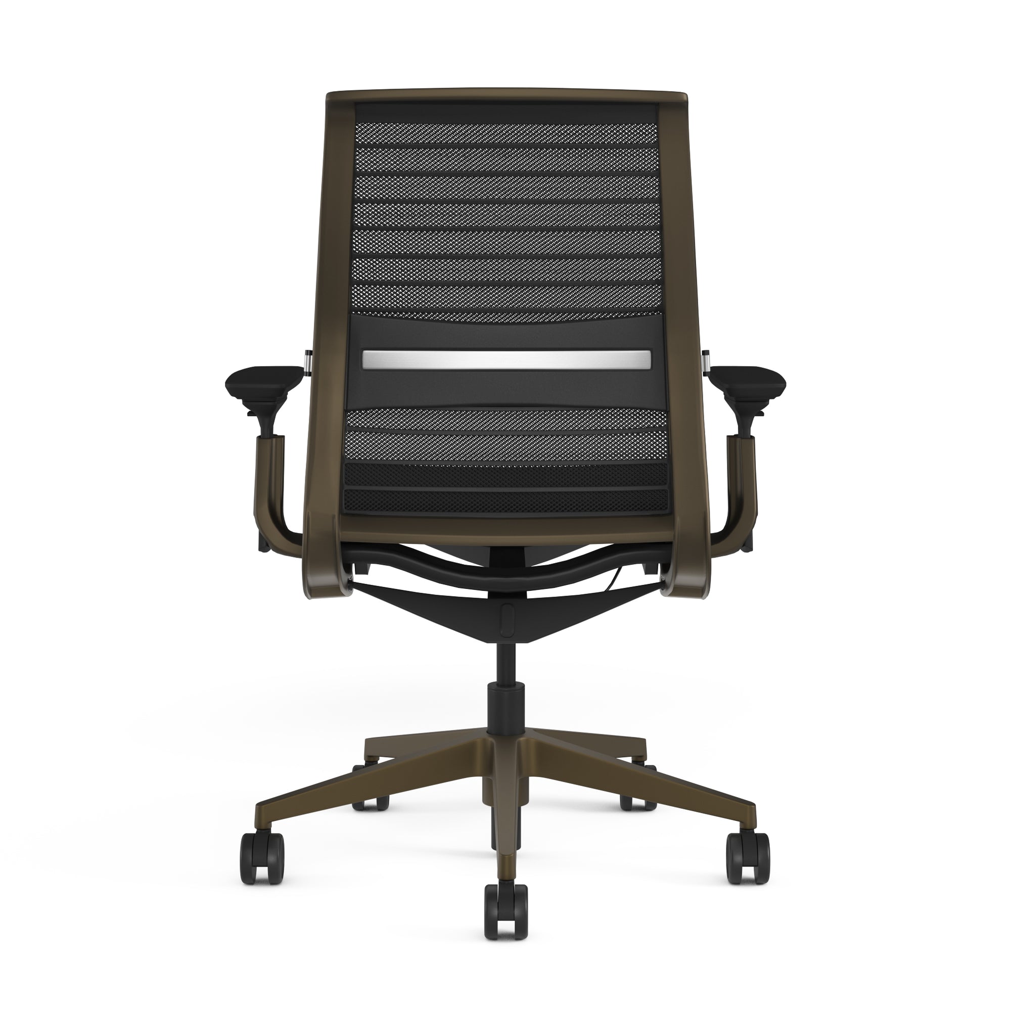 Mesh back 3D Knit Black; Seat fabric Ebony; Frame Burnished Bronze