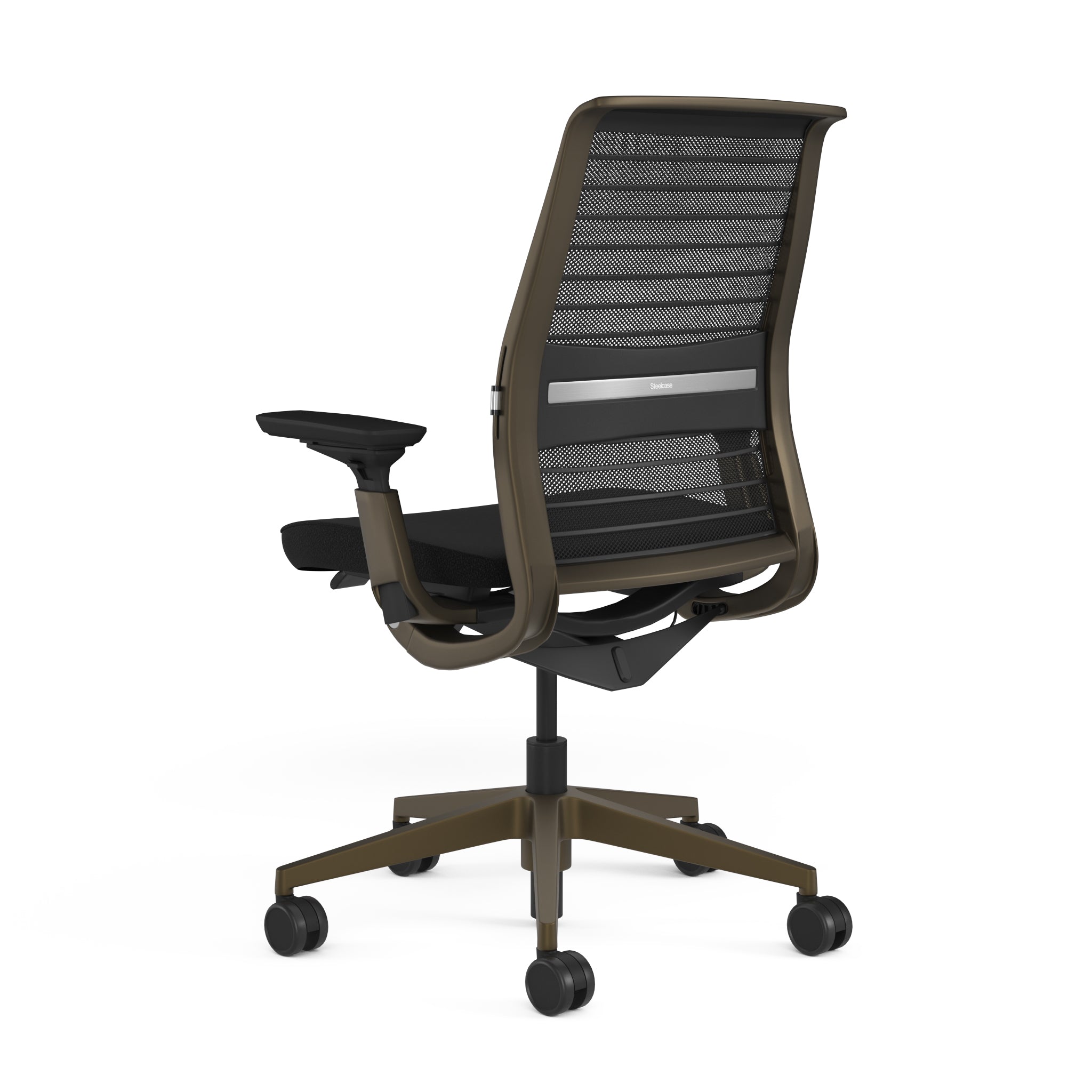 Mesh back 3D Knit Black; Seat fabric Ebony; Frame Burnished Bronze