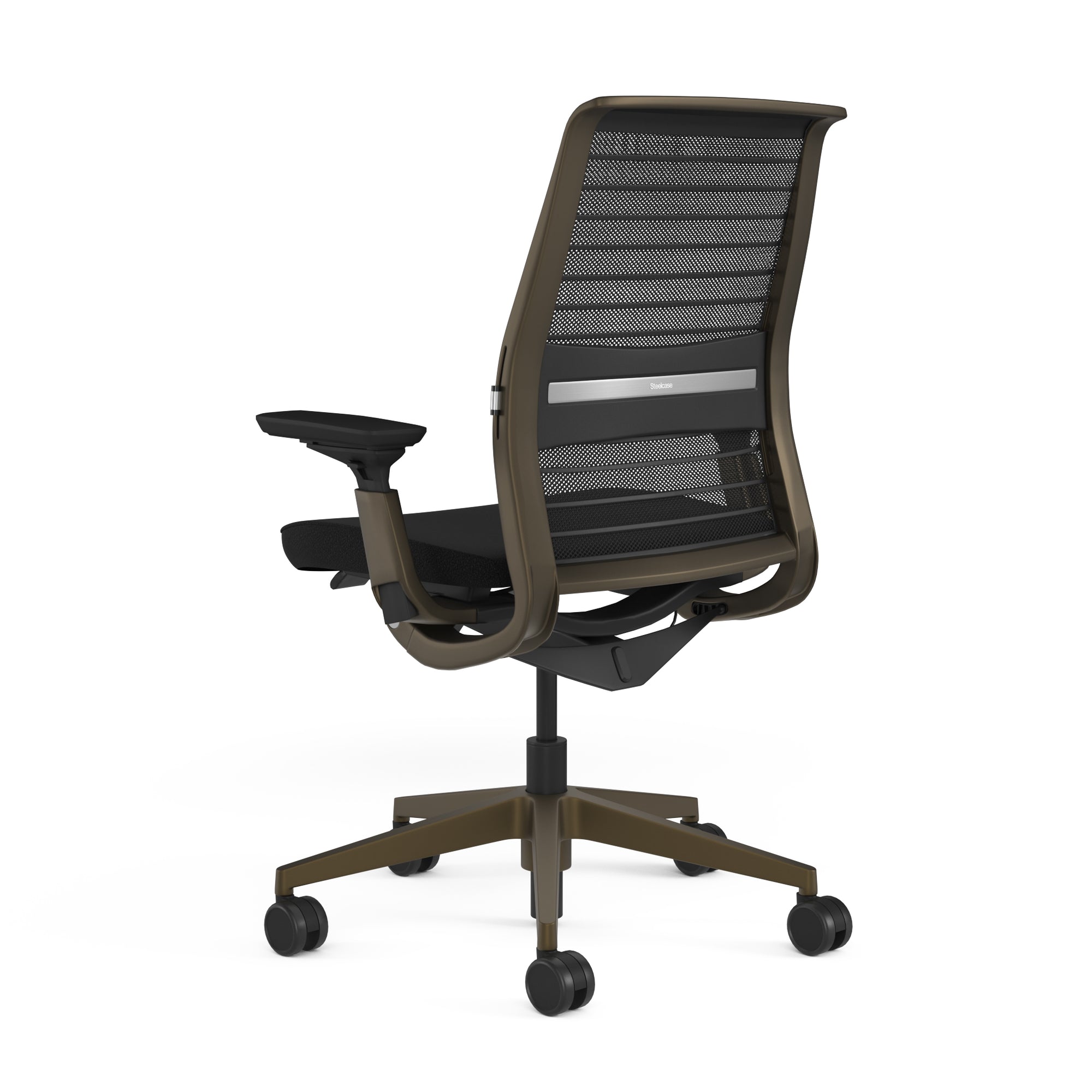 Mesh back 3D Knit Black; Seat fabric Ebony; Frame Burnished Bronze
