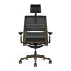 Mesh back 3D Knit Black; Seat fabric Ebony; Frame Burnished Bronze