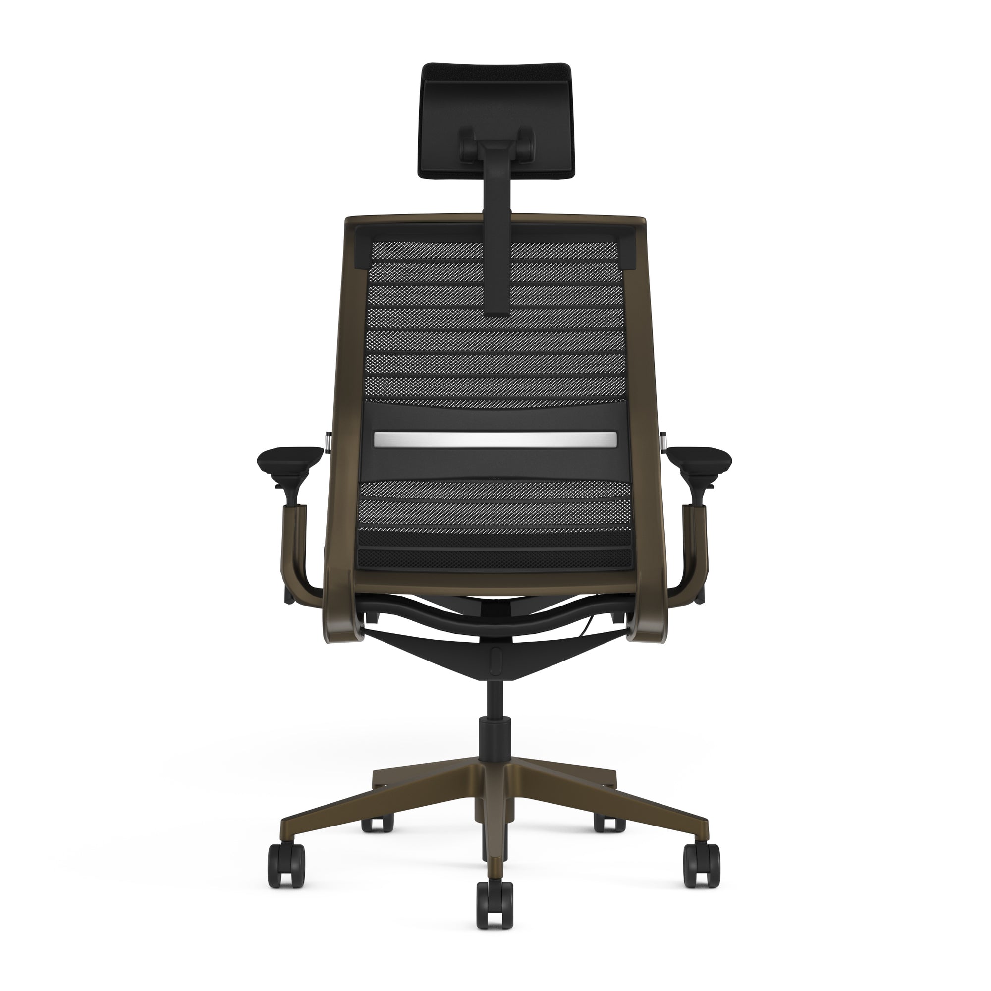 Mesh back 3D Knit Black; Seat fabric Ebony; Frame Burnished Bronze