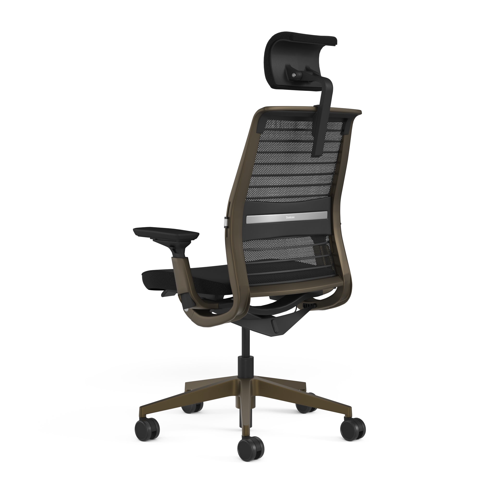 Mesh back 3D Knit Black; Seat fabric Ebony; Frame Burnished Bronze