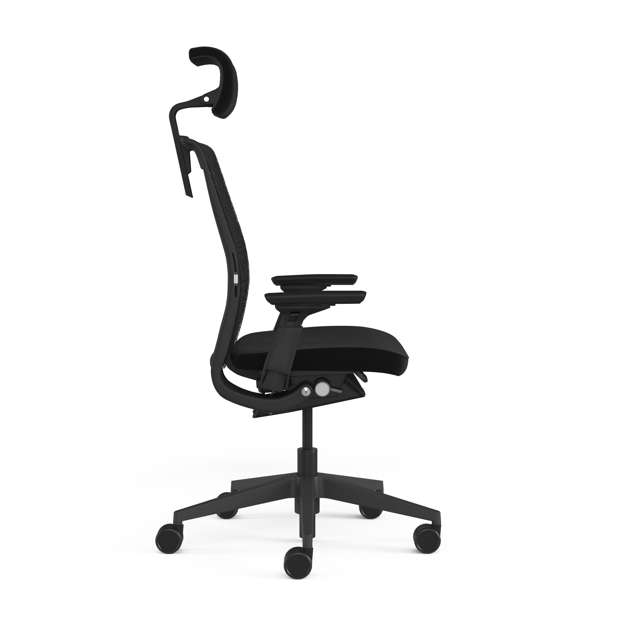 Mesh back 3D Knit Black; Seat fabric Ebony; Frame Black