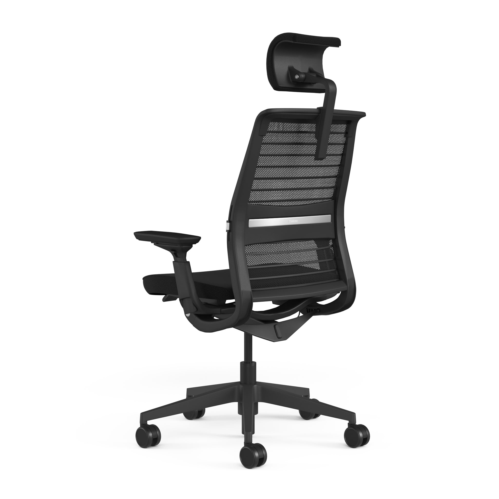 Mesh back 3D Knit Black; Seat fabric Ebony; Frame Black