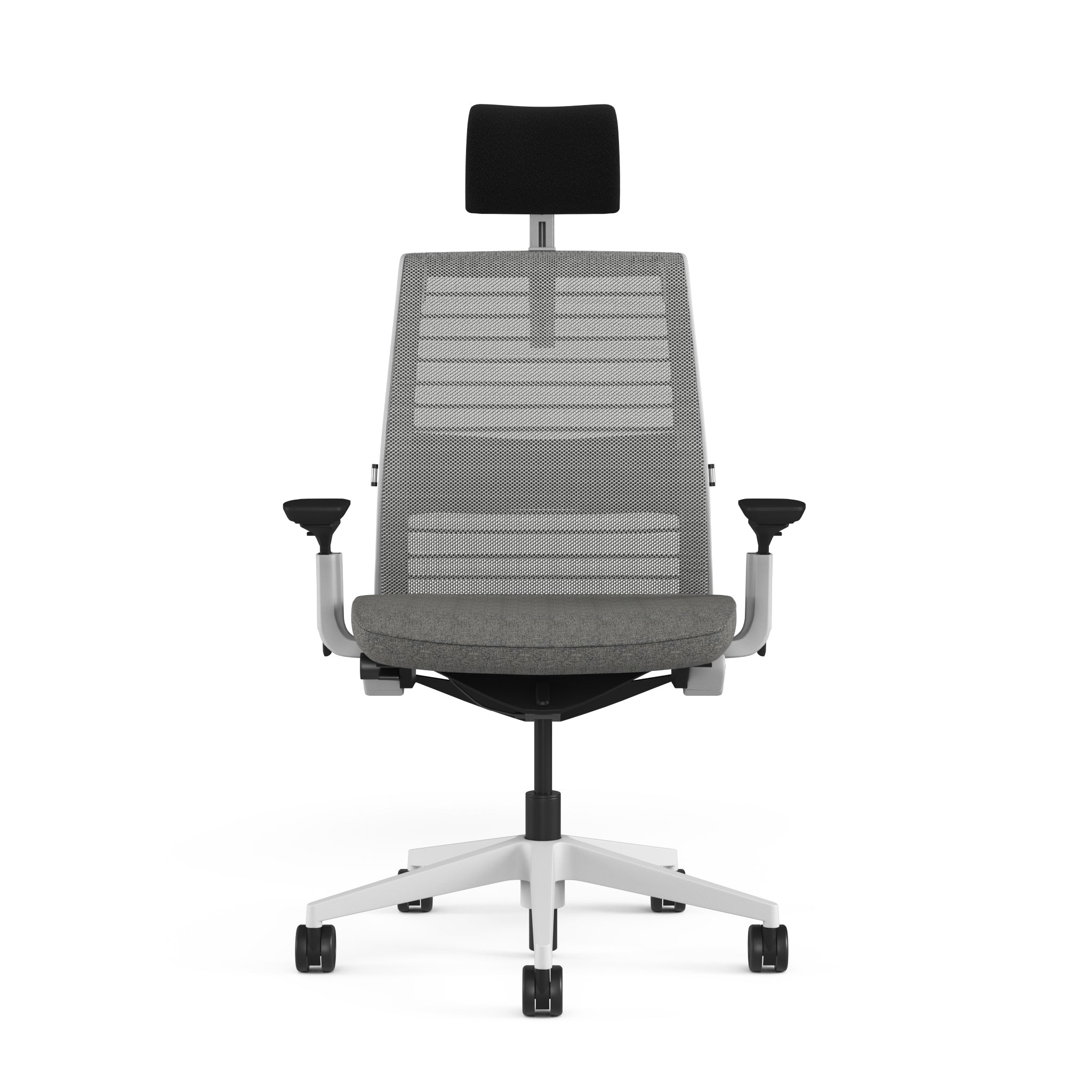Mesh back 3D Knit Nickel; Seat fabric Dark Grey; Frame Seagull
