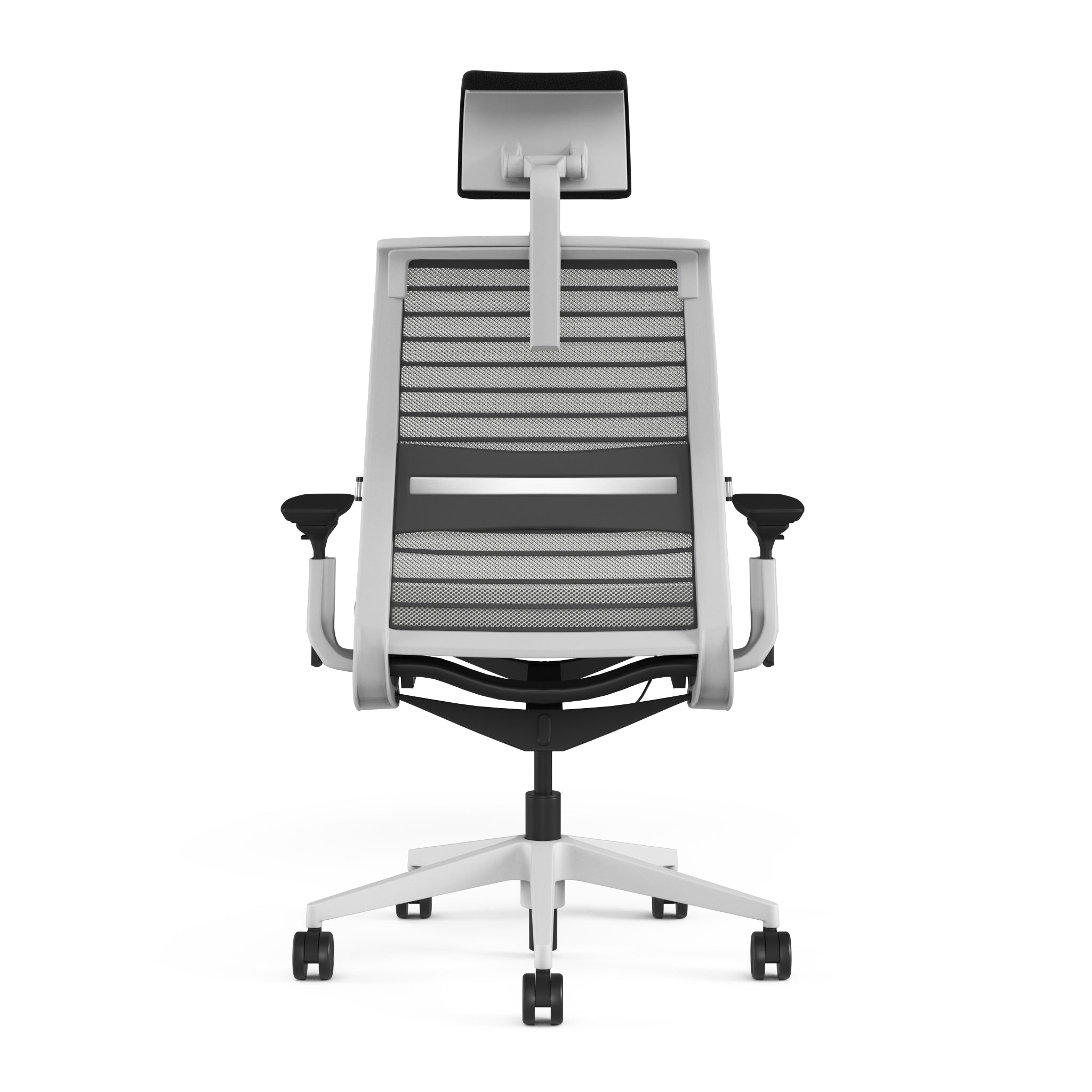 Mesh back 3D Knit Nickel; Seat fabric Dark Grey; Frame Seagull
