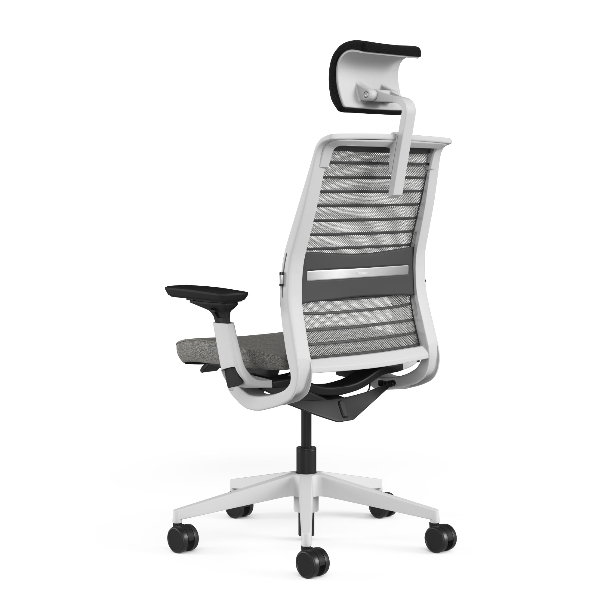 Mesh back 3D Knit Nickel; Seat fabric Dark Grey; Frame Seagull