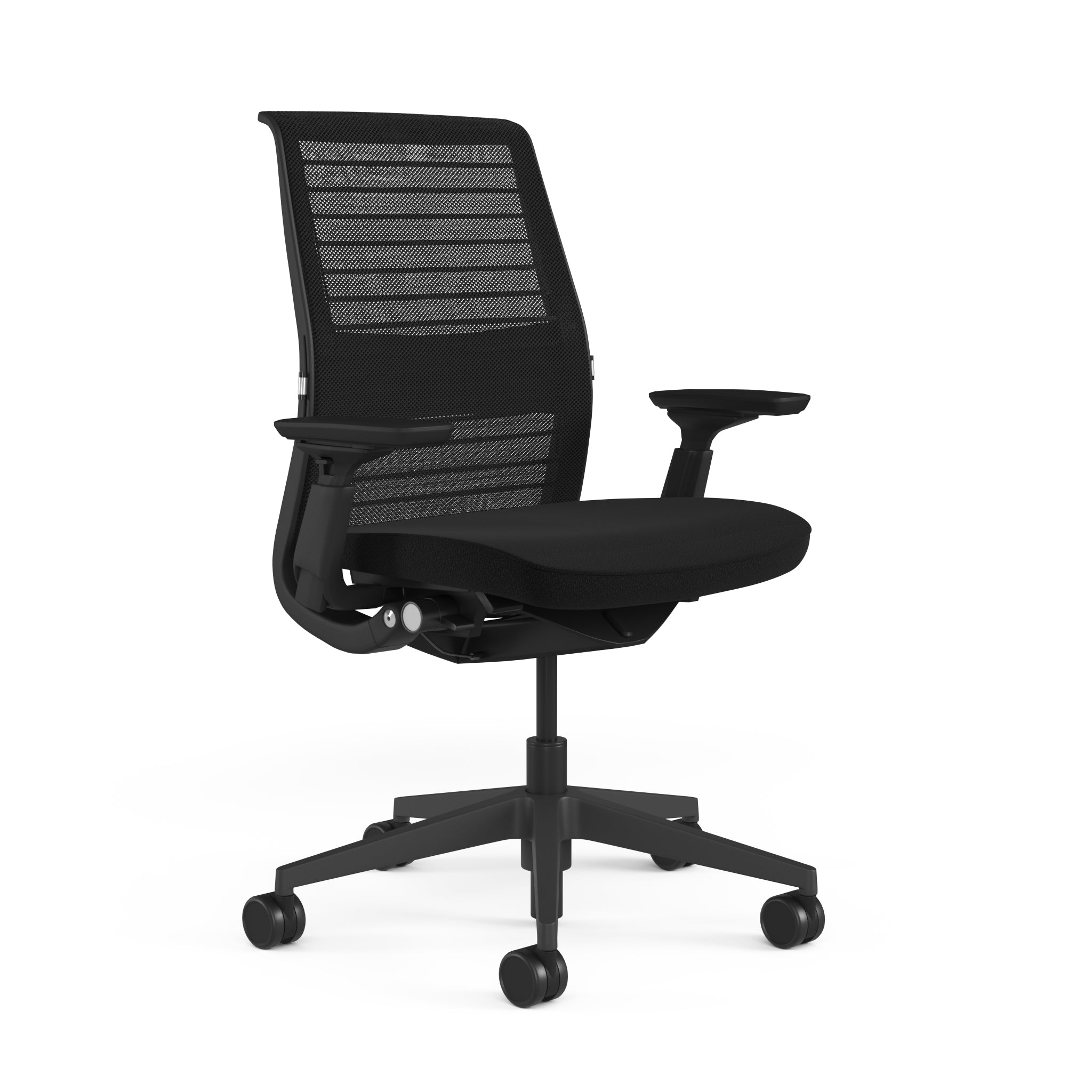 Mesh back 3D Knit Black; Seat fabric Ebony; Frame Black