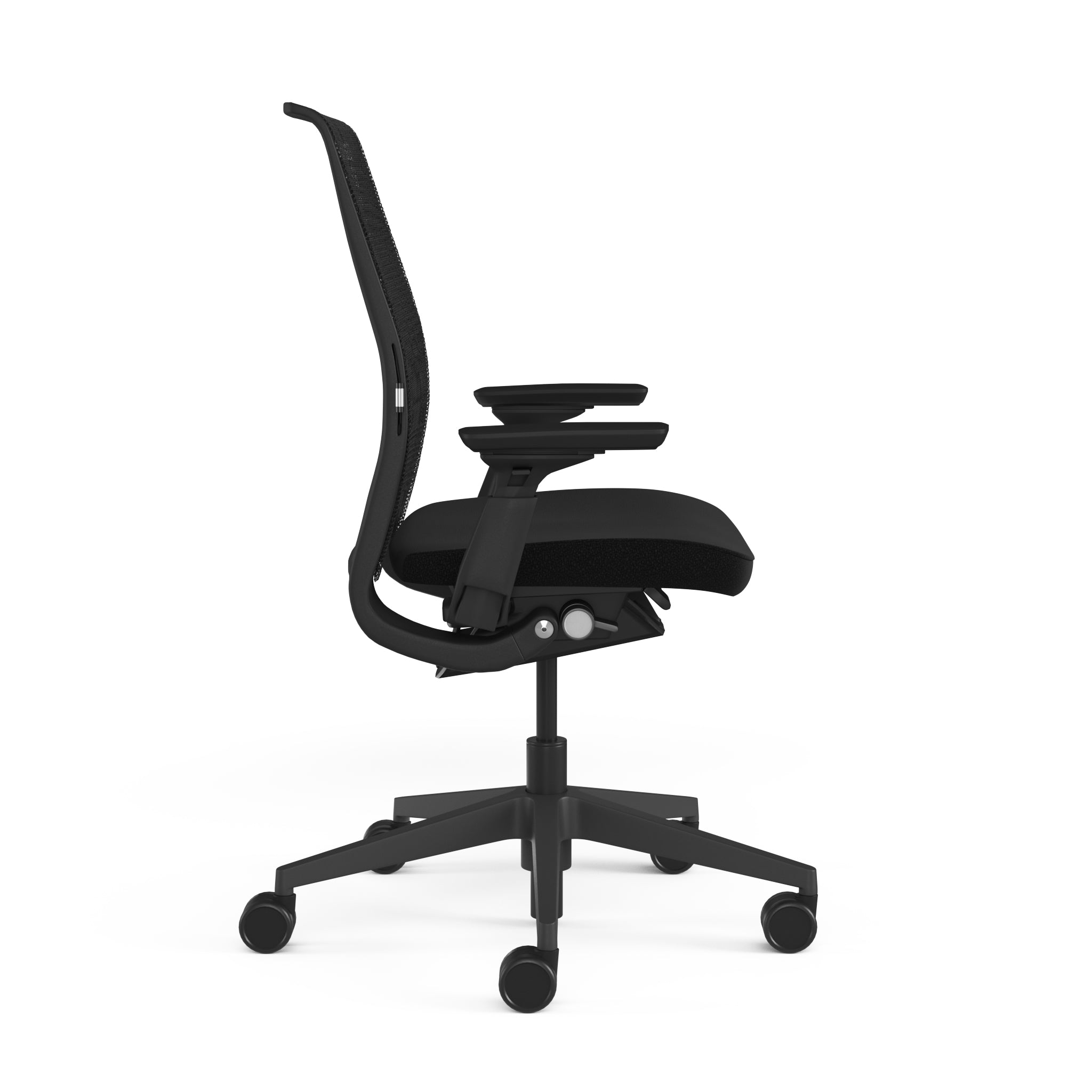 Mesh back 3D Knit Black; Seat fabric Ebony; Frame Black