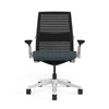 Mesh back 3D Knit Black; Seat fabric Deep Teal; Frame Seagull