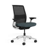 Mesh back 3D Knit Black; Seat fabric Deep Teal; Frame Seagull