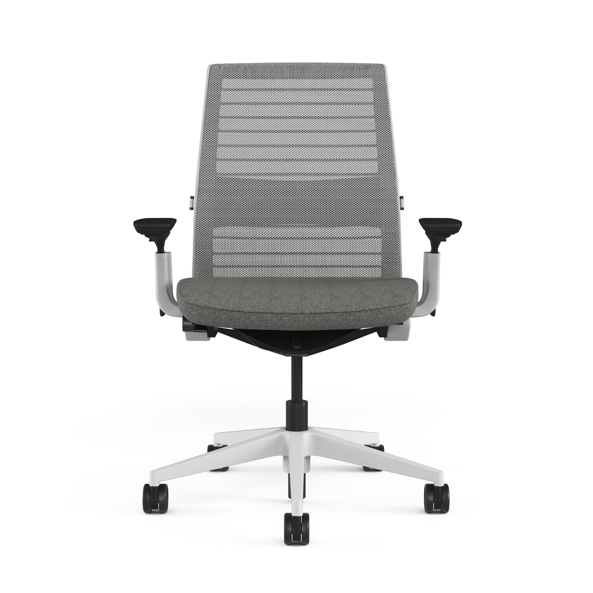 Mesh back 3D Knit Nickel; Seat fabric Dark Grey; Frame Seagull