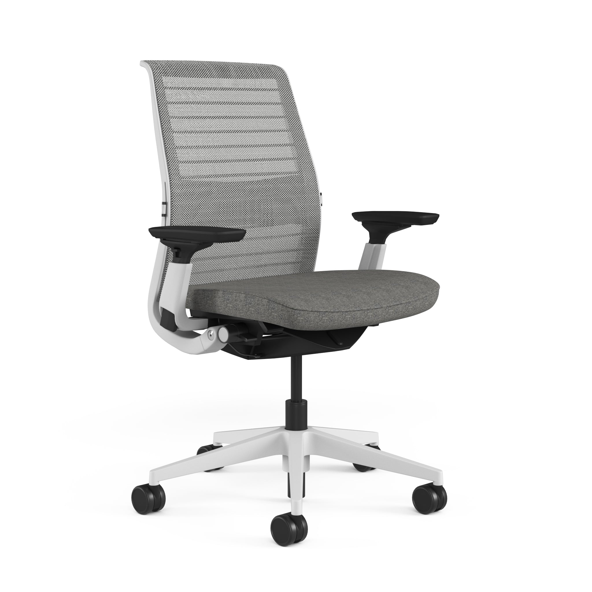Mesh back 3D Knit Nickel; Seat fabric Dark Grey; Frame Seagull