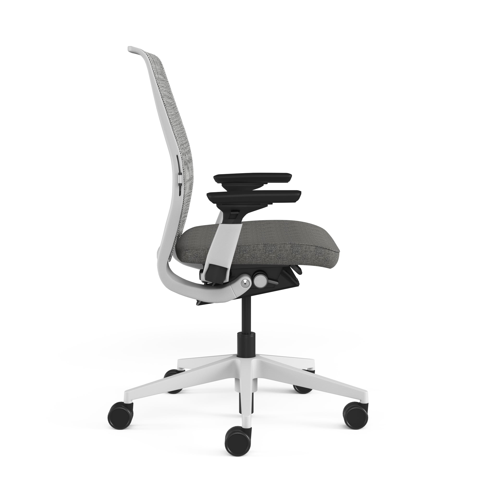 Mesh back 3D Knit Nickel; Seat fabric Dark Grey; Frame Seagull