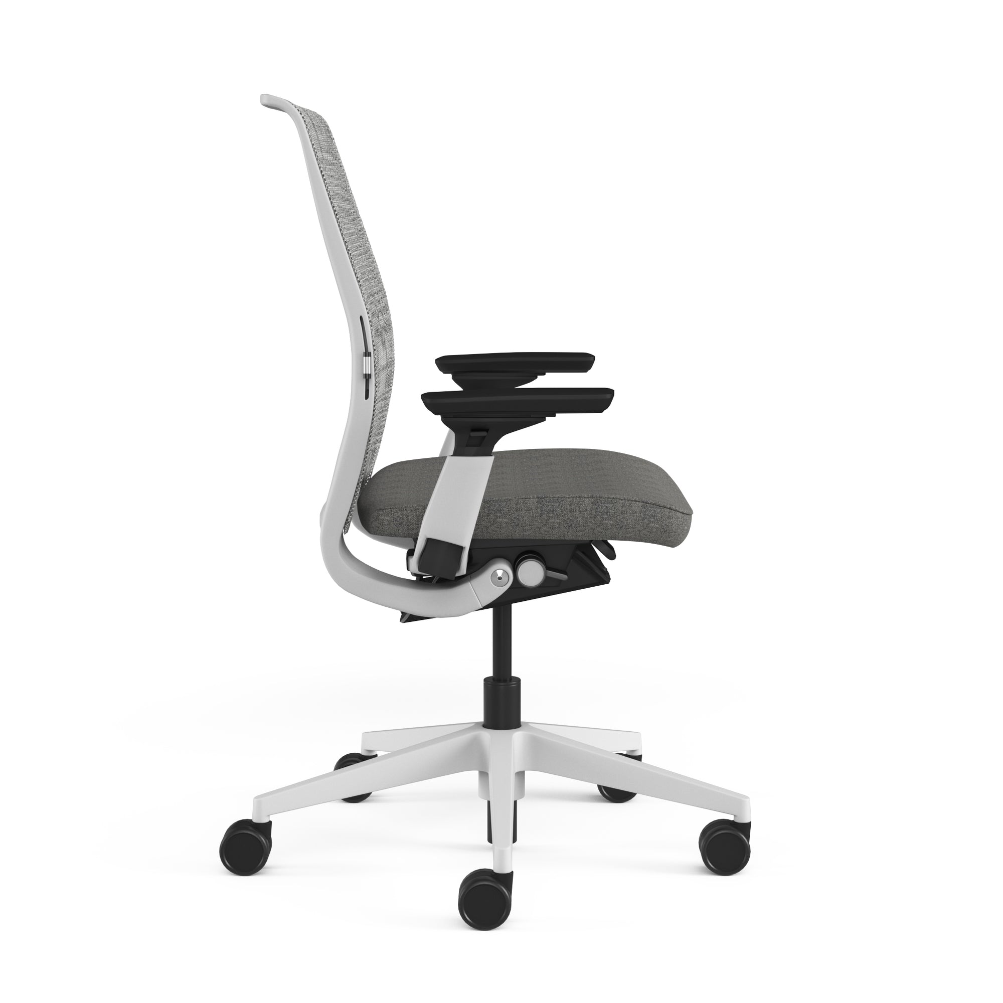 Mesh back 3D Knit Nickel; Seat fabric Dark Grey; Frame Seagull