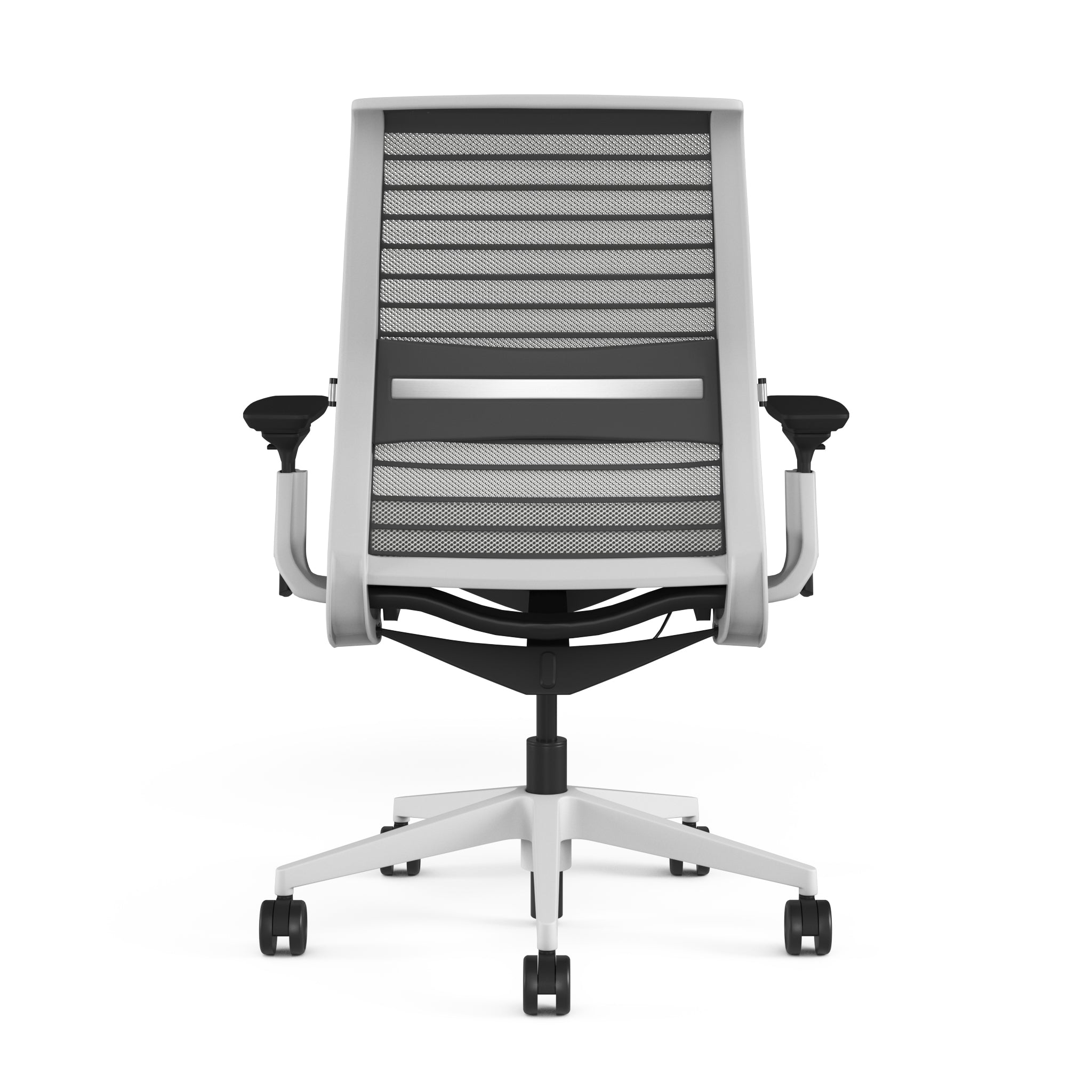 Mesh back 3D Knit Nickel; Seat fabric Dark Grey; Frame Seagull