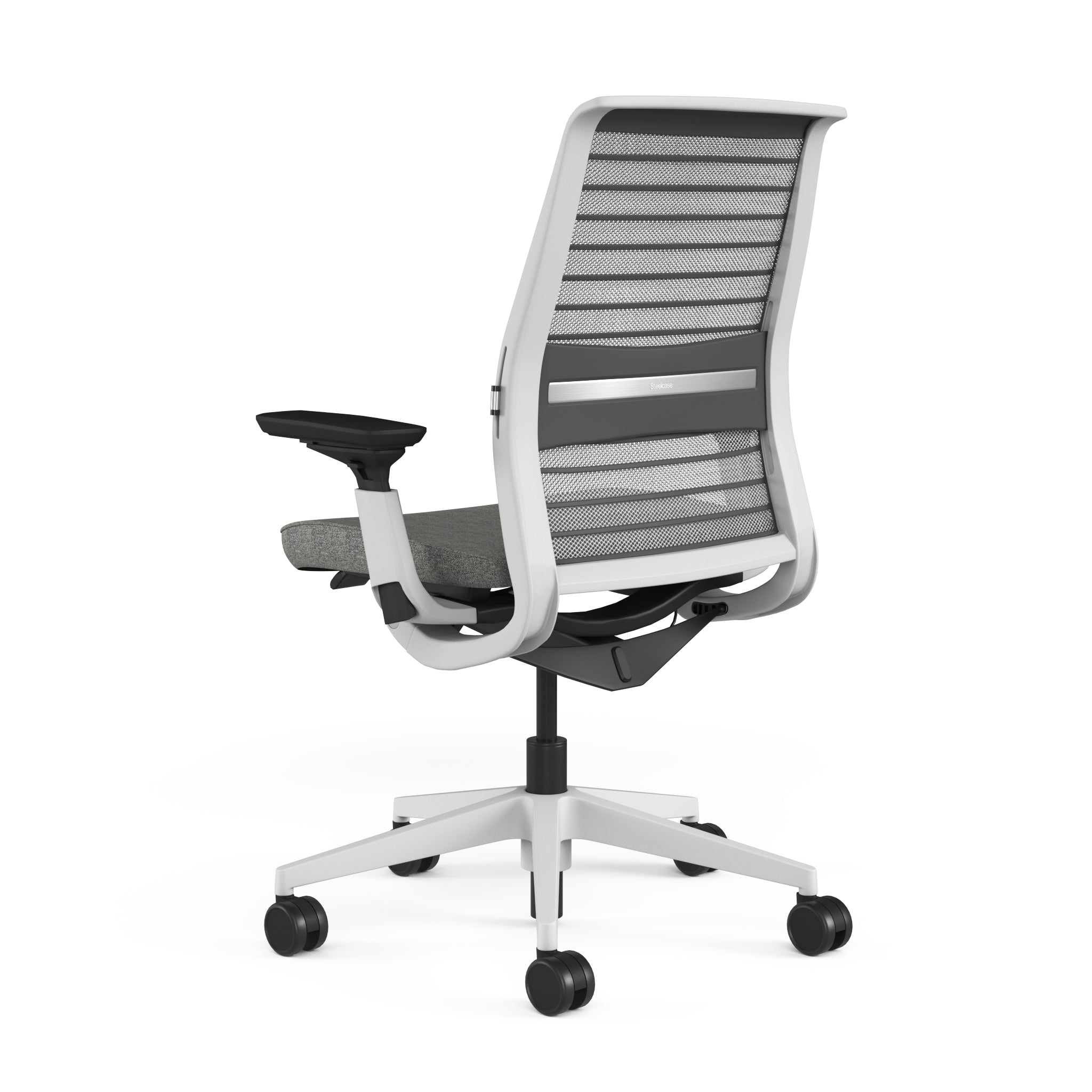 Mesh back 3D Knit Nickel; Seat fabric Dark Grey; Frame Seagull