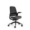 Meshback 3D Microknit Licorice; Seat fabric Otto Charcoal; Frame Black