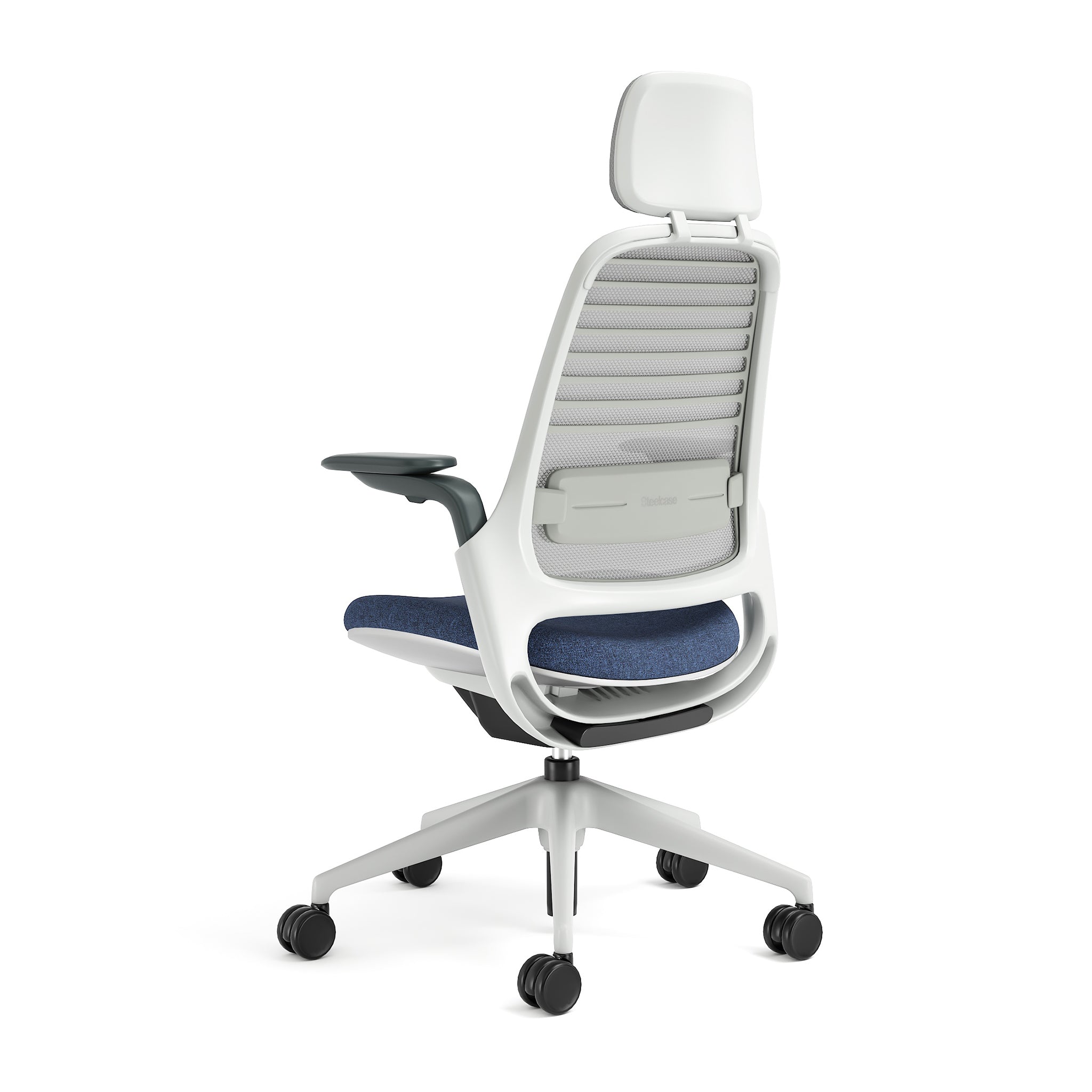 Meshback 3D Microknit Nickel; Seat fabric Medley Blue; Frame Seagull