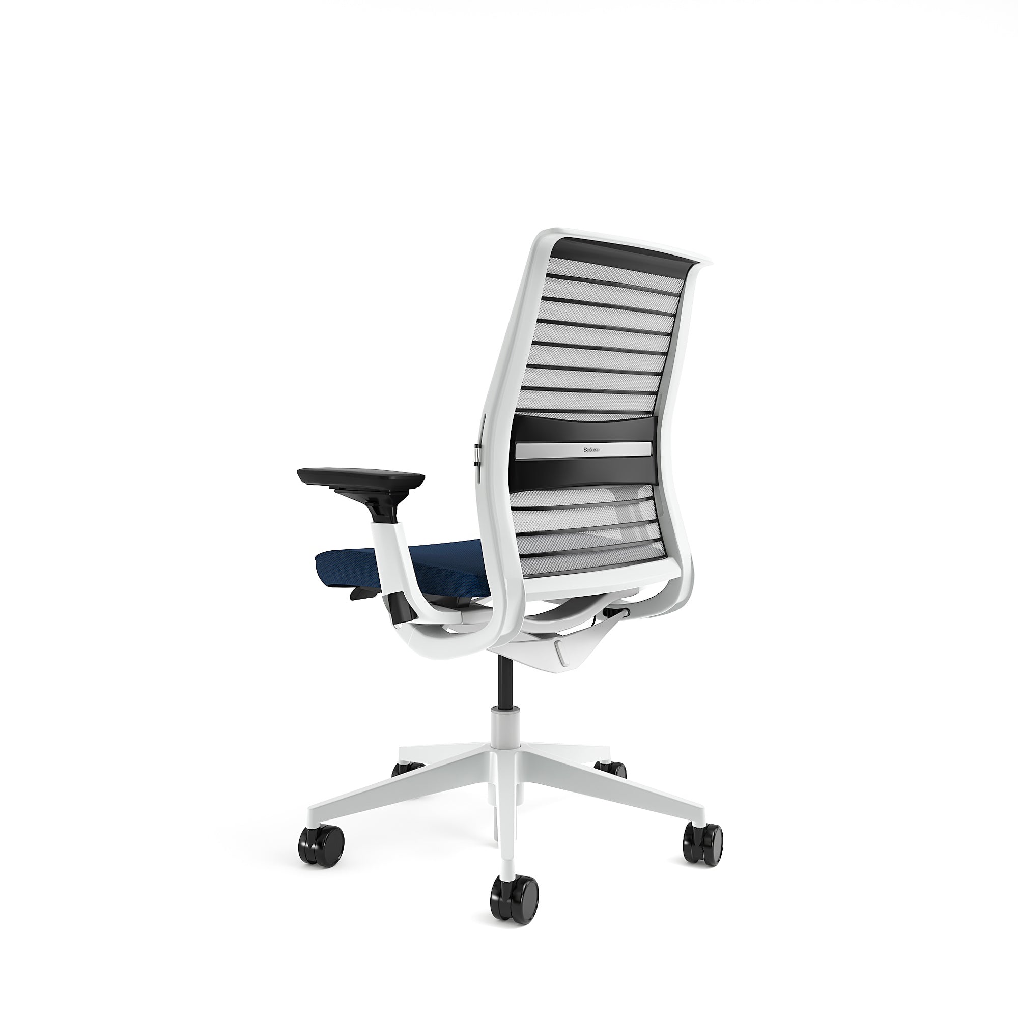 Mesh back 3D Knit Nickel; Seat fabric Medley Blue; Frame Seagull